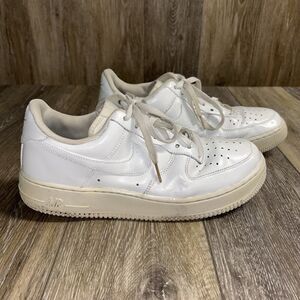 Nike Men’s US Size 9 Air Force 1 Low Triple White Shoes 315122-111 Repainted
